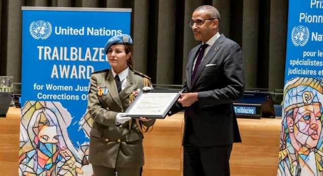 ضابطة حفظ سلام تونسية تفوز بجائزة أممية مرموقة