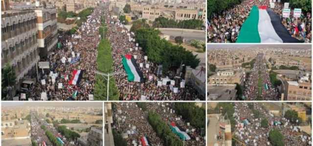 مسيرة حاشدة في صنعاء دعما لـ “طوفان الأقصى”