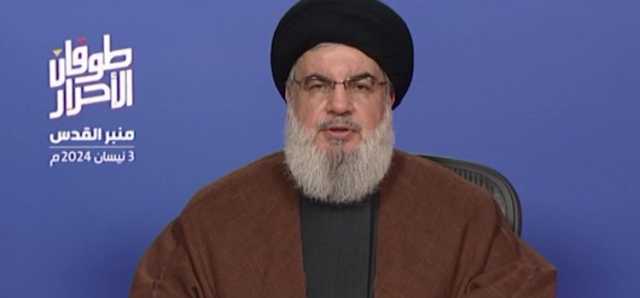 السيد نصرالله: ما يجري في فلسطين والمنطقة والعالم هو “طوفان أحرار”
