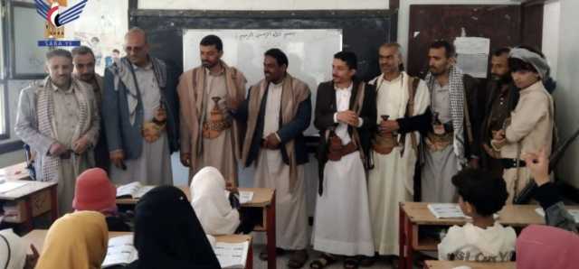 تفقد اختبارات الثانوية العامة والدورات الصيفية في عتمة بذمار