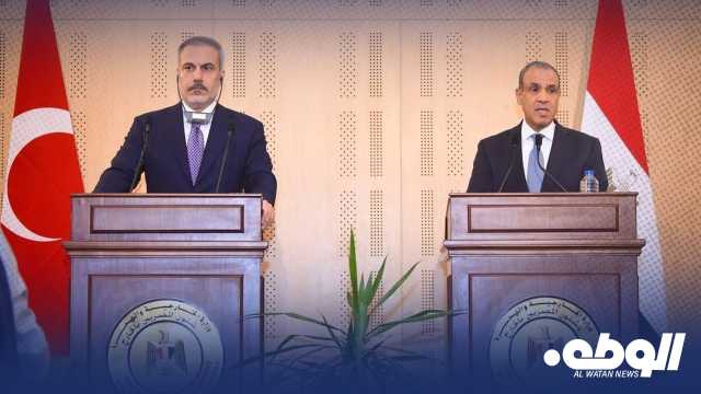 مصر وتركيا تؤكدان على العمل المشترك لدعم الاستقرار في ليبيا