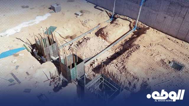 تقدّم متسارع في تنفيذ خزان مياه الزعفران بسعة 5000 م³ لدعم التجمعات السكنية غرب سرت