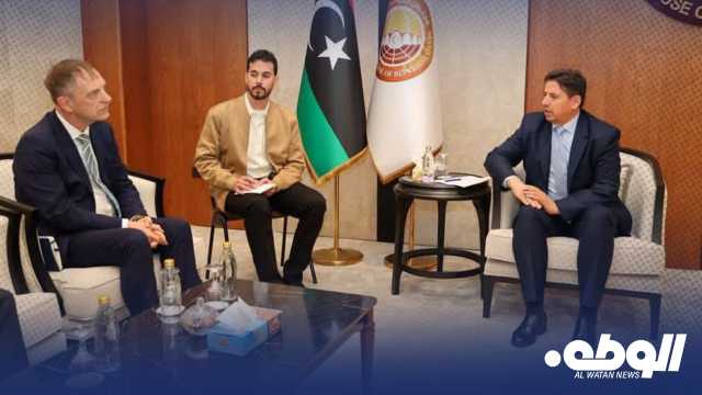 “العقوري” يبحث مع المبعوث الألماني مسار السلام والتعاون المشترك ودعم الاستقرار في ليبيا