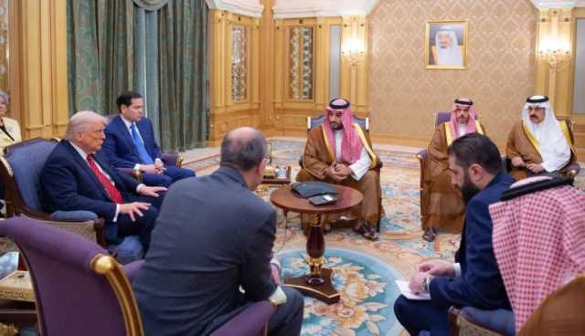 ناقش مستقبل دمشق.. تفاصيل لقاء ولي العهد والرئيسين الأمريكي والسوري