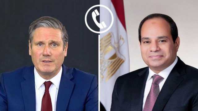 الرئيس المصري يبحث التطورات الإقليمية مع رئيس الوزراء البريطاني