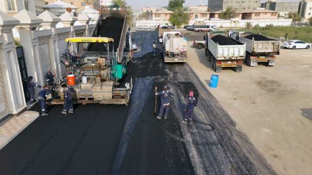 بمساحة 50 ألف م2.. بدء أعمال تطوير الشوارع الداخلية في القديح
