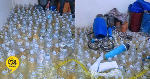 ضبط 1200 لتر خمور محلية الصنع بمنطقة الخوير في طبرق