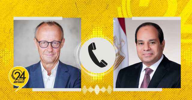 السيسي يبحث مع المستشار الألماني تطورات الأوضاع في ليبيا  