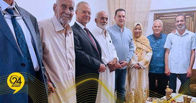 الحويج يزور عائلة الشهيد علي اليمني رفيق عمر المختار رفقة مسؤول يمني