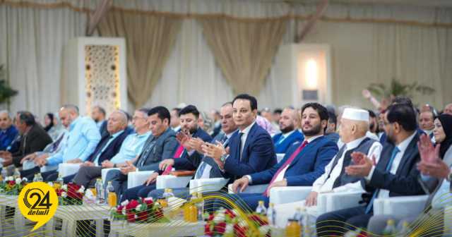 المستشار عقيلة صالح وحماد وبالقاسم حفتر يفتتحون مكتبة الملك إدريس بدرنة