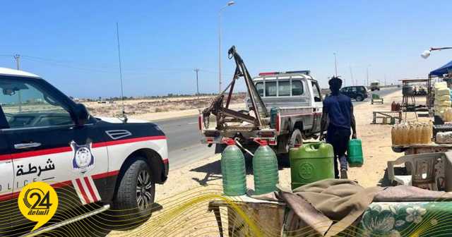 أمن زوارة تشن حملة واسعة ضد نقاط بيع الوقود العشوائية 