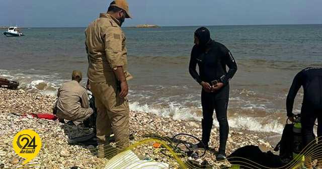 داخلية الدبيبة تعلن العثور على عدد من السيارات المدفونة تحت البحر