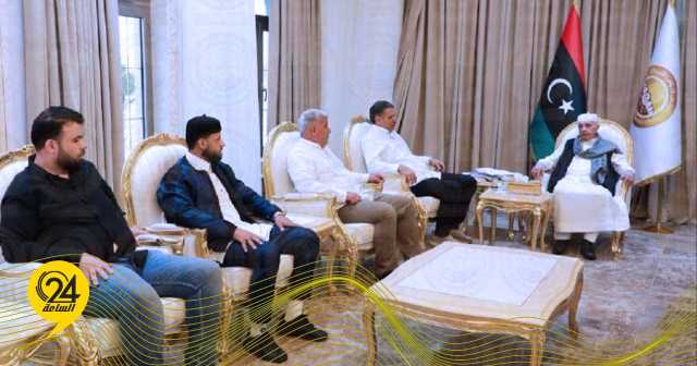عقيلة صالح يبحث مع وفد من مصراتة مستجدات الأوضاع في البلاد