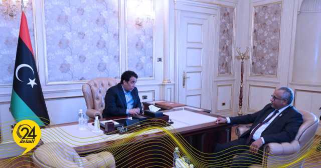المنفي يستقبل وزير الدبيبة للبيئة لمتابعة وضع درنة بعد إعصار دانيال