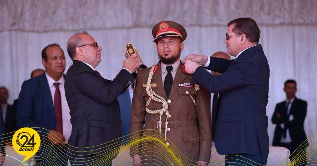 الدبيبة واللافي يحضران حفل لواء 444 ويقومان بترقية “حمزة” لرتبة عميد