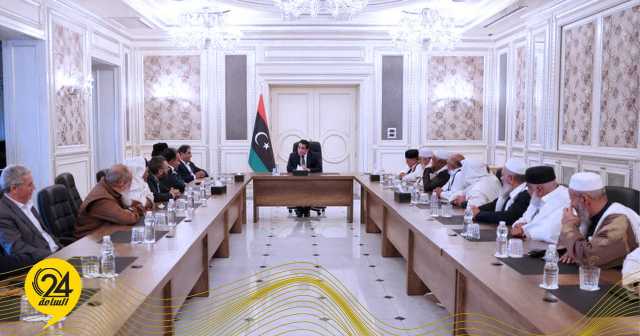 المنفي يناقش مع «وفد الزنتان» تطورات الأوضاع السياسية في ليبيا