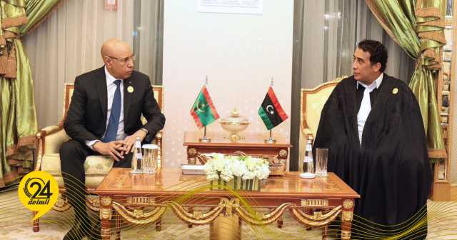 المنفي يبحث مع الرئيس الموريتاني التعاون الاقتصادي بين البلدين