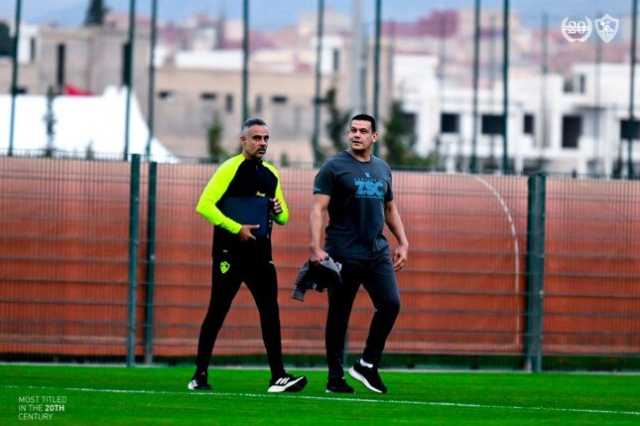 كواليس جلسة جوميز مع عبد الواحد السيد في مران الزمالك اليوم