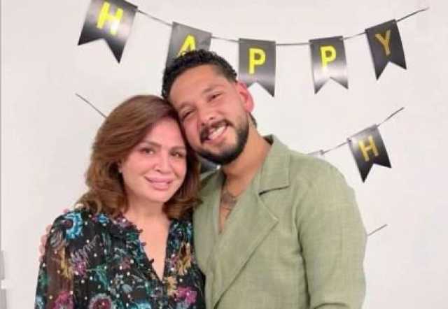 أول ظهور لمحمود شاهين برفقة زوجته من حفل عيد ميلاده