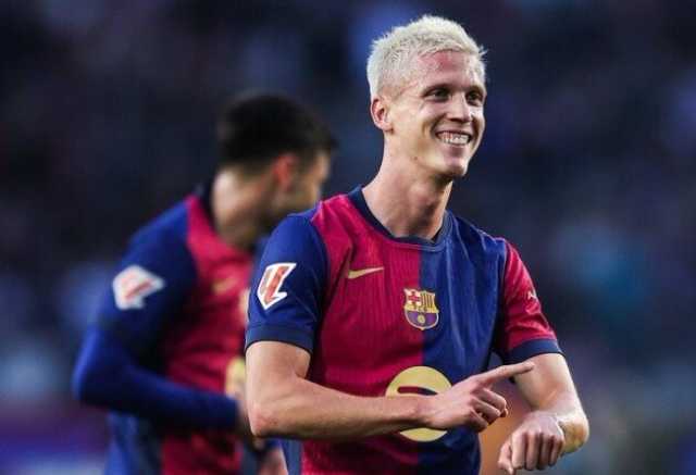 برشلونة يعلن إصابة أولمو وغيابه عن مباراة بنفيكا في دوري الأبطال