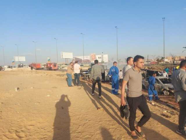الصحة: الدفع بـ12 سيارة إسعاف لموقع حادث حريق خط غاز طريق الواحات