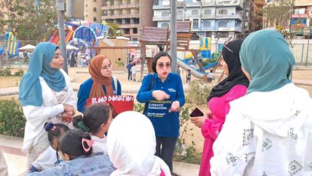 حملة للتبرع بالدم في منطقة الممشي السياحي بكورنيش النيل ببني سويف