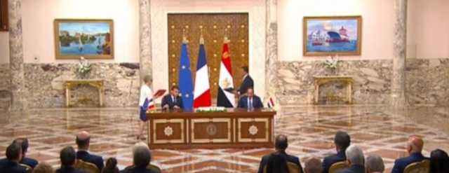 بعد قليل.. مؤتمر صحفي للرئيس السيسي ونظيره الفرنسي إيمانويل ماكرون بقصر الإتحادية