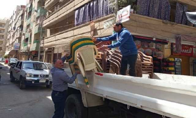 رفع 381حالة إشغال طريق مخالف في حملة لـ«محلية دمنهور» بالبحيرة