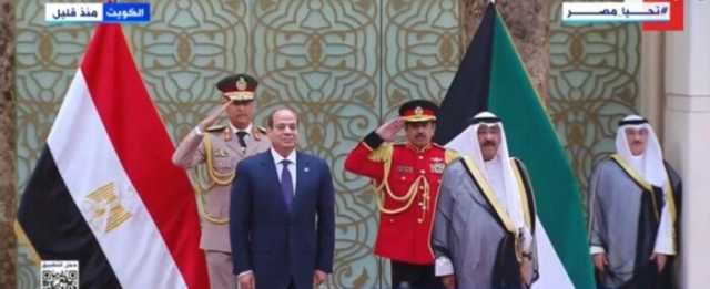 الرئيس السيسي يستقبل بمقر إقامته ولى عهد الكويت