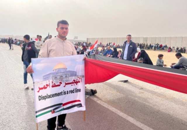 وصول آلاف المصريين لـ العريش لإعلان رفضهم القاطع لـ تهجير الفلسطينيين.. «صور»