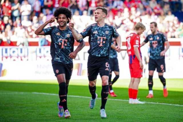 بايرن ميونخ يقترب من لقب الدوري الألماني بفوز كبير على هايدنهايم