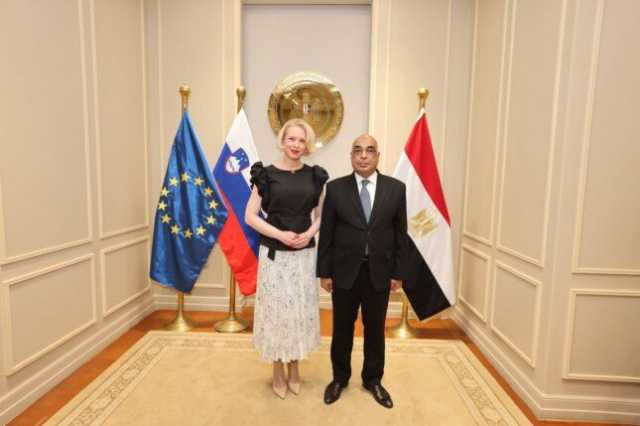 وزير العدل يستقبل رئيسة البرلمان السلوفيني وسفير جمهورية سلوفينيا بالقاهرة ​