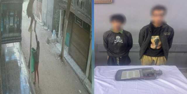 «الميديا فضحتهم».. القبض على المتهمين بسرقة عمود إنارة بالسلام