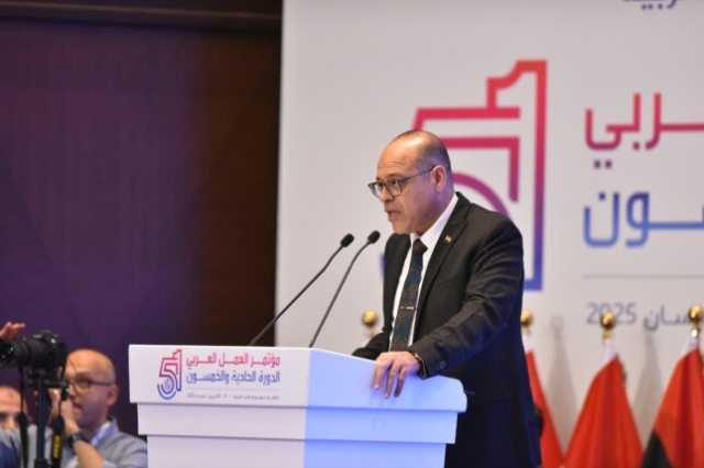 جبران أمام مؤتمر العمل العربي بالقاهرة: مصر تكثف جهودها لوقف إطلاق النار في غزة