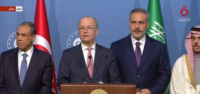 رئيس الوزراء الفلسطيني: وقف إطلاق النار أولوية، ، وندعم جهود مصر لإعادة إعمار غزة