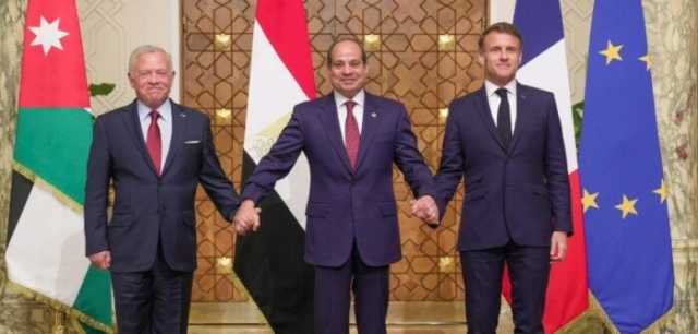 ماذا وراء بيان القمة الثلاثية بالقاهرة؟.. 7 رسائل مصرية فرنسية أردنية حول غزة