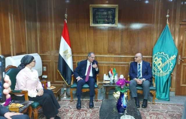 محافظ القليوبية يستقبل وزير الاتصالات لافتتاح عدد من المشروعات التكنولوجية