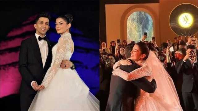 «فستانك الأبيض» كان مفاجأة.. أول تعليق لـ هشام جمال بعد زفافه على ليلي زاهر