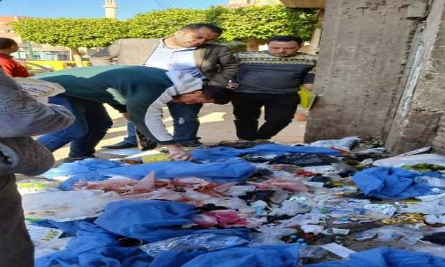 العثور على نفايات خطرة ملقاة بأحد شوارع الشهداء بالمنوفية