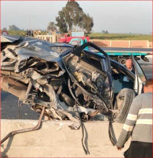 إصابة 9 أشخاص في حادث مروع أعلى طريق مصر الإسكندرية الصحراوي