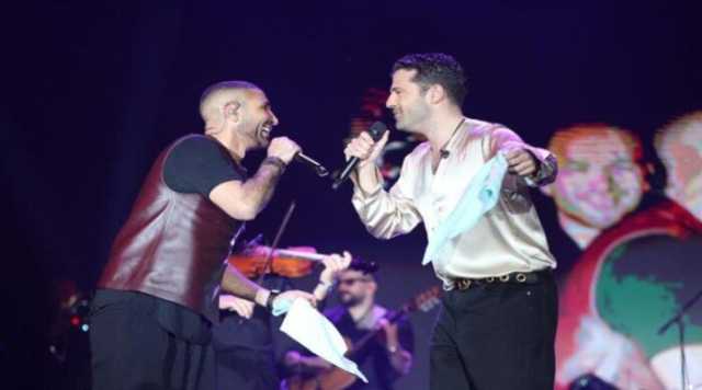 أحمد سعد يتألق في دويتو «ارقص يا حبيبي» مع اليوناني Konstantinos بحفل عيد الربيع بدبي