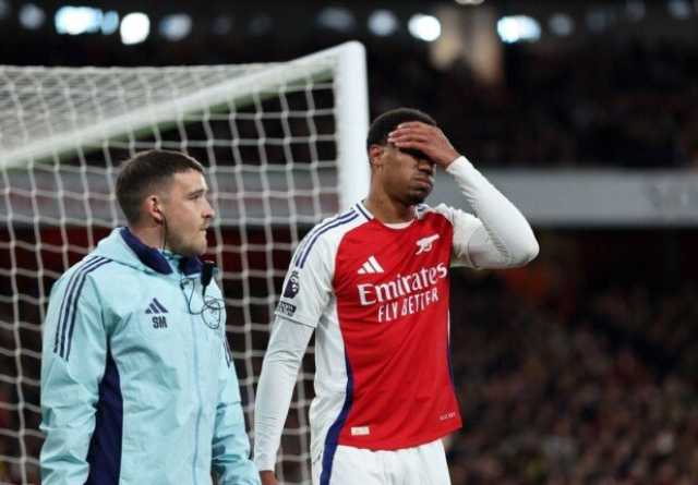 آرسنال يعلن انتهاء موسم جابرييل قبل لقاء ريال مدريد