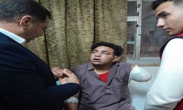 نائب محافظ الغربية يزور مصاب السيرك لمتابعة حالته