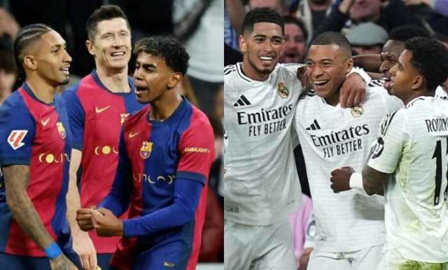 مباراة برشلونة ضد ريال مدريد بث مباشر في كلاسيكو الدوري الإسباني اليوم