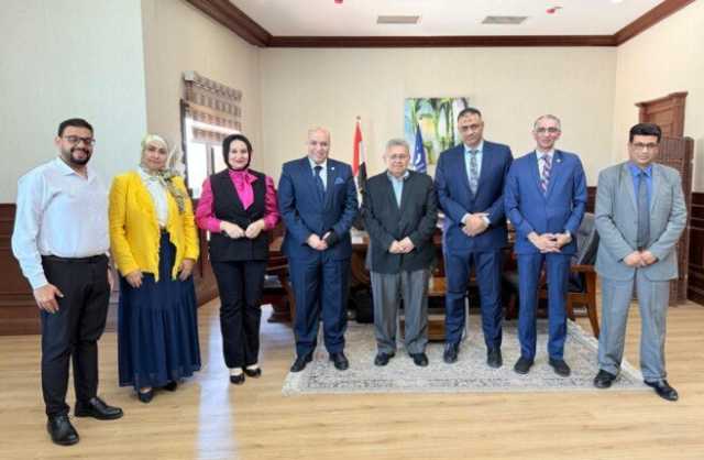 وفد الاتحاد العربي للتطوير والتنمية يزور جامعة بدر لبحث التعاون المشترك