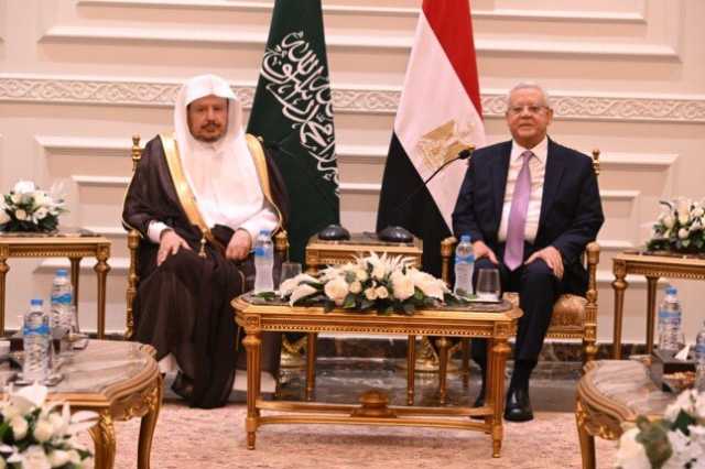 حنفي جبالي يستقبل رئيس مجلس الشورى السعودي بالعاصمة الإدارية الجديدة