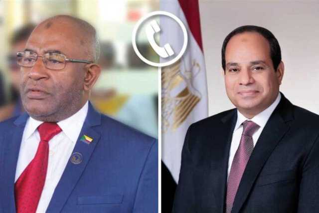 الرئيس السيسي يلتقي نظيره من جمهورية جزر القمر ويؤكد على تعزيز التعاون بين البلدين