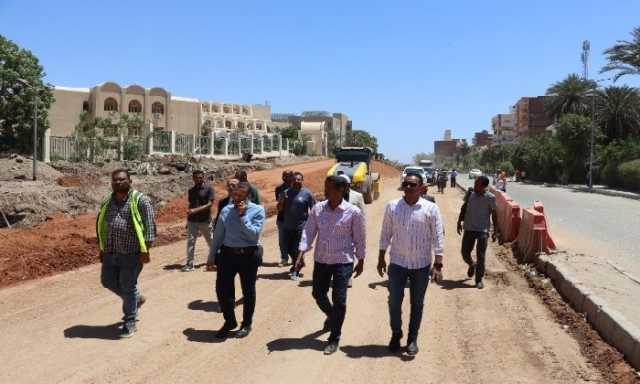 تطوير محور السادات بأسوان