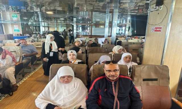 الفوج الثاني من حجاج البر يغادر ميناء نويبع البحري نحو الأراضي المقدسة