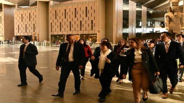 المتحف المصري الكبير يستقبل رئيس جمهورية جزر القمر ووزيرة التعليم والثقافة اليابانية